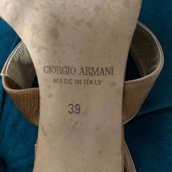 GIORGIO ARMANI BEIGE SANDALS SZ 9 - Picture 5 of 8